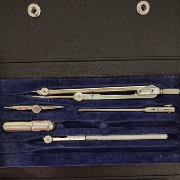 Vintage Friedman Bros Drafting Drawing Set with Case - Picture 1 of 8